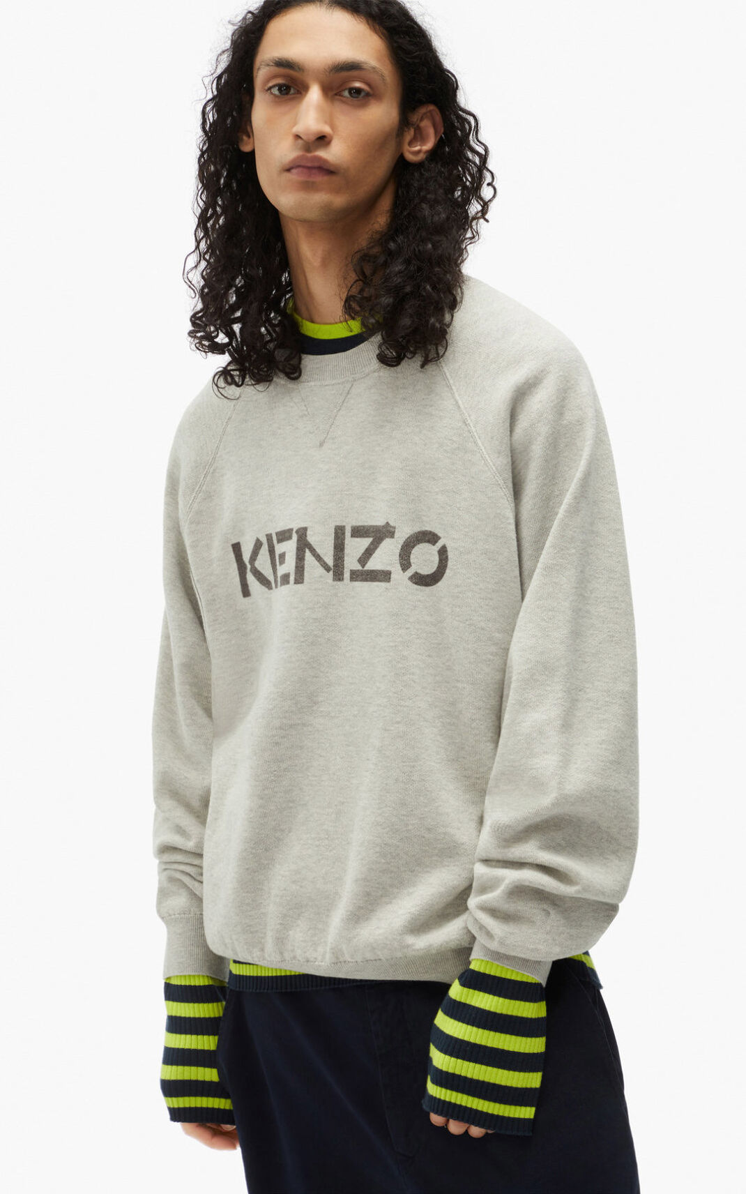 Jerseys Kenzo logo Hombre Gris - SKU.8453841